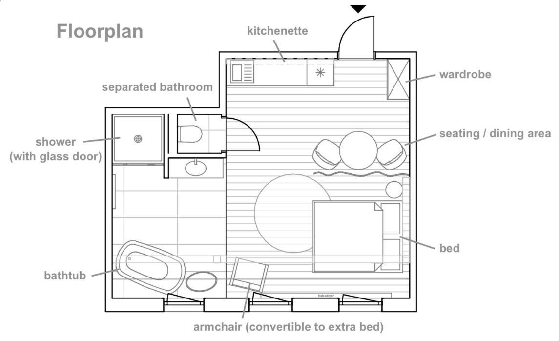 Zentrale 1-Zimmer-Ferienwohnung Mit Digitalem Check In โฮฟ ภายนอก รูปภาพ